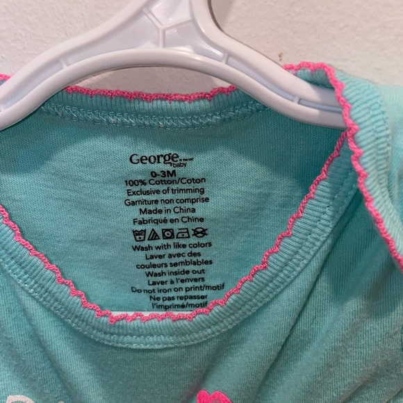 5/$15 George Aqua Baby Onesie - Picture 2 of 5